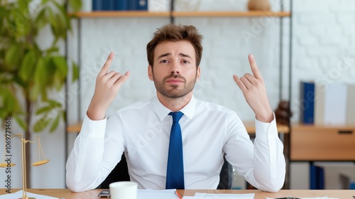 Professional Lawyer in Modern Office photo