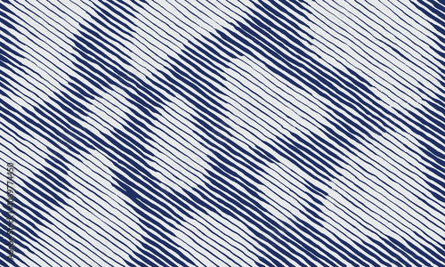 Simple diagonal stripe with free form organic pattern, hand drawn brush line ink, wood carving, woodcut, engraving style abstract background good for packaging, stationary, textile 