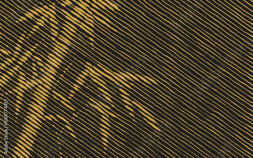 Simple diagonal bamboo tree and leaves stripe pattern, hand drawn brush line ink, wood carving, woodcut, engraving, embroidery style nature background good for packaging, stationary, textile 