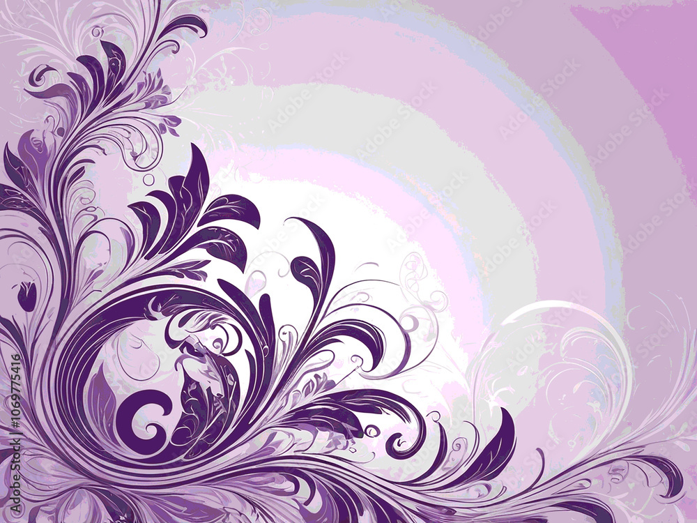 abstract border line art Elegant floral swirls in a trendy purple hue background illustration abstract border line art Elegant floral swirls in a trendy purple hue background illustration