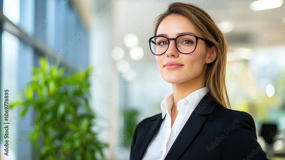 A woman perfects her interview introduction in bright light A woman perfects her interview introduction in bright light