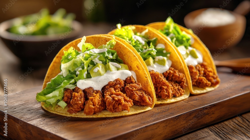 Savor the crunch of taco dorado de pollo with crispy fried chicken Savor the crunch of taco dorado de pollo with crispy fried chicken