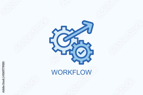 Workflow vector  or logo sign symbol illustration