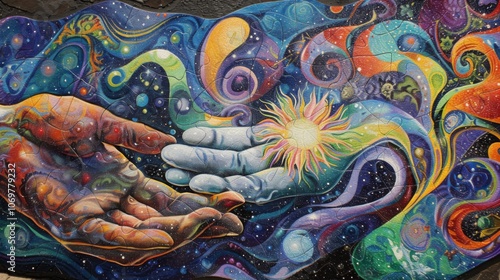 Wallpaper Mural Vibrant Hands Symbolizing Connection and Belonging Torontodigital.ca