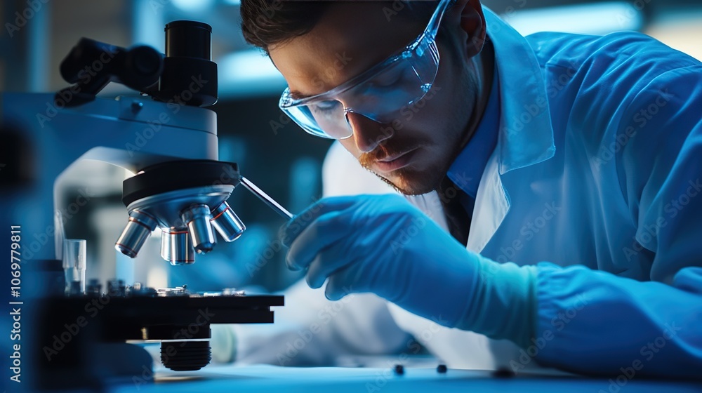 A close-up of an engineer inspecting a product for defects during the quality assurance process, using precision tools. A close-up of an engineer inspecting a product for defects during the quality assurance process, using precision tools.