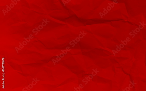  Clean crumpled paper background vector illustration. Red crumpled paper as background.