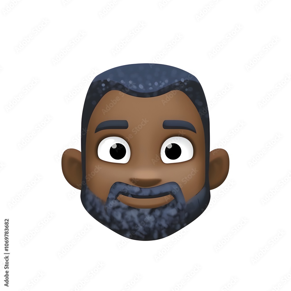 Fototapeta premium Bearded Person Emoji 