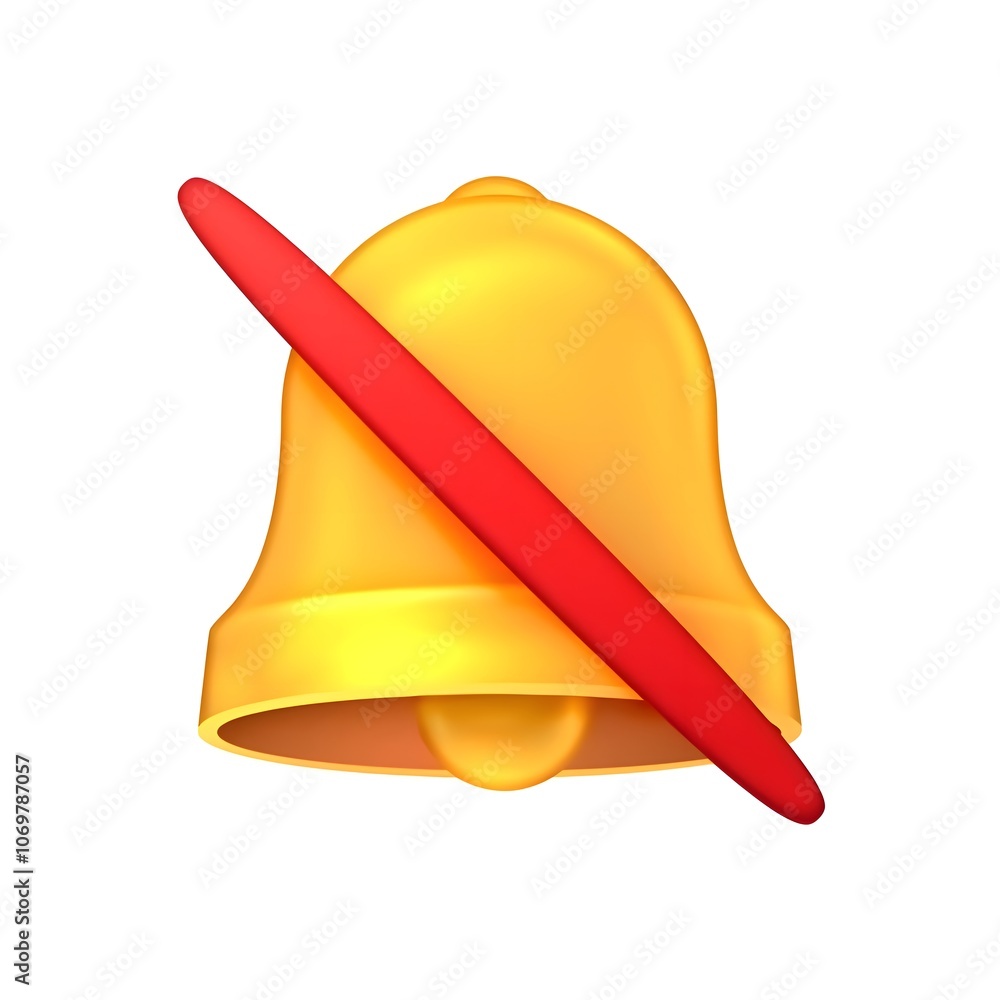 Fototapeta premium Muted Bell Emoji