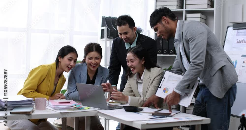 Business asian people, staff and team in office with portrait, professional and happiness for reputation improvement. Men, women and together in corporate sale representative group and job confidence Business asian people, staff and team in office with portrait, professional and happiness for reputation improvement. Men, women and together in corporate sale representative group and job confidence