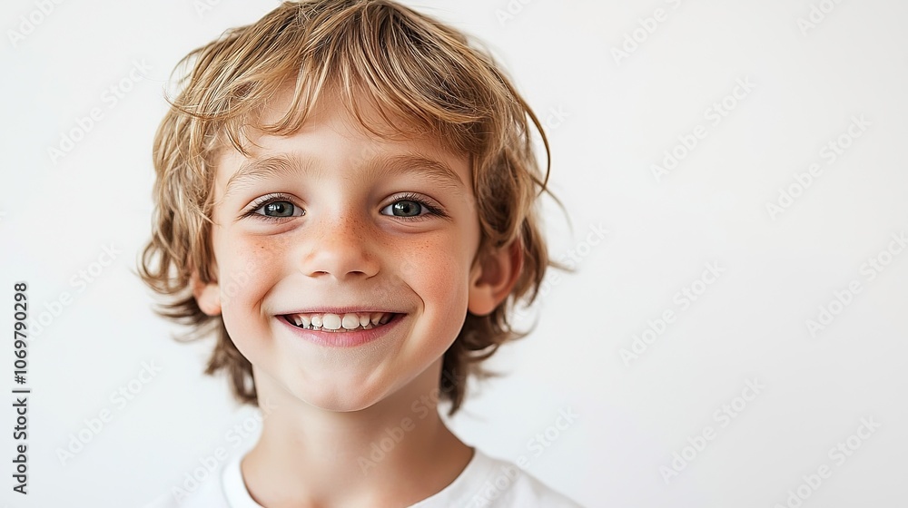 Happy Young Boy Smiling in Natural Light Happy Young Boy Smiling in Natural Light