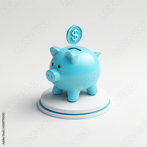 3d render icon of a Financial company startup and entrepreneur