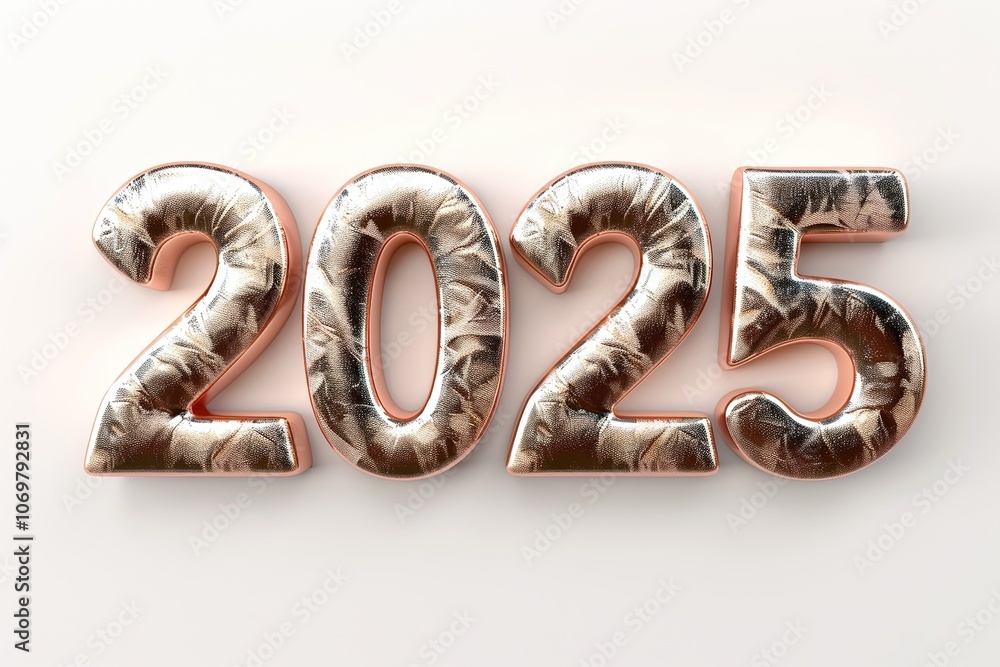 Shiny marble texture 2025 numbers on light background Shiny marble texture 2025 numbers on light background
