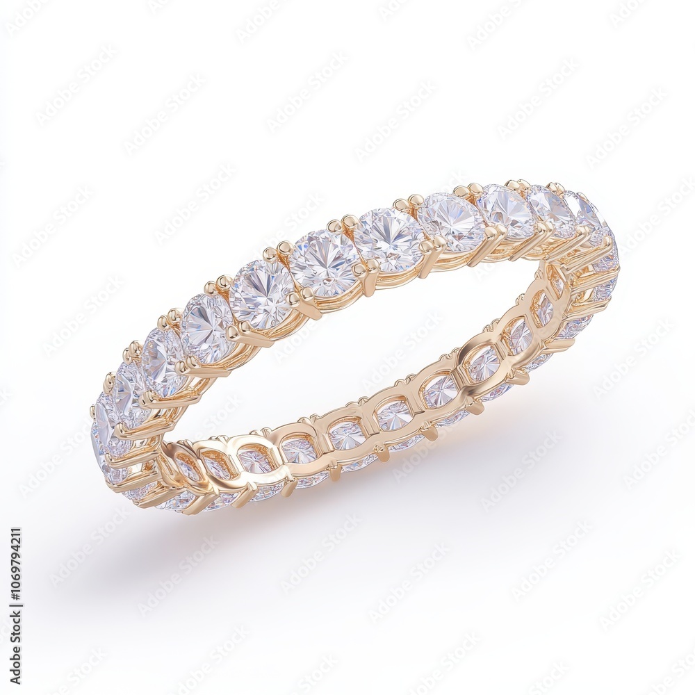 Dazzling Diamond Eternity Band: A luxurious yellow gold eternity band, encrusted with brilliant round-cut diamonds, sparkles with timeless elegance. Perfect for engagement, anniversary. Dazzling Diamond Eternity Band: A luxurious yellow gold eternity band, encrusted with brilliant round-cut diamonds, sparkles with timeless elegance. Perfect for engagement, anniversary.