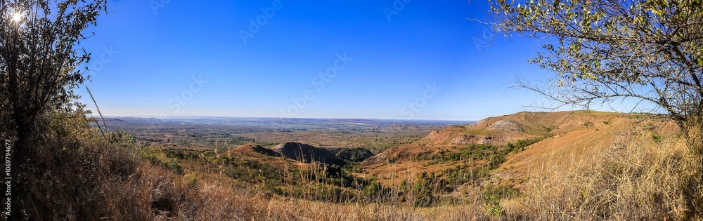 Panoramic View of Madagascar's Rolling Hills and Landscape Panoramic View of Madagascar's Rolling Hills and Landscape