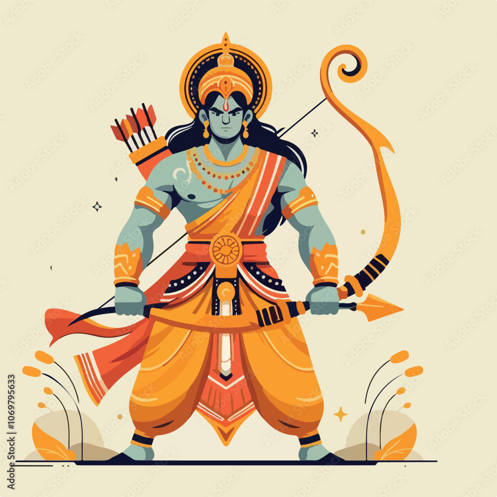 Shree ram navami illustration Shree ram navami illustration