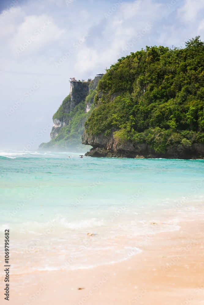 Scenic Coastal Cliffs and Turquoise Waters with Lush Greenery, Guam Scenic Coastal Cliffs and Turquoise Waters with Lush Greenery, Guam