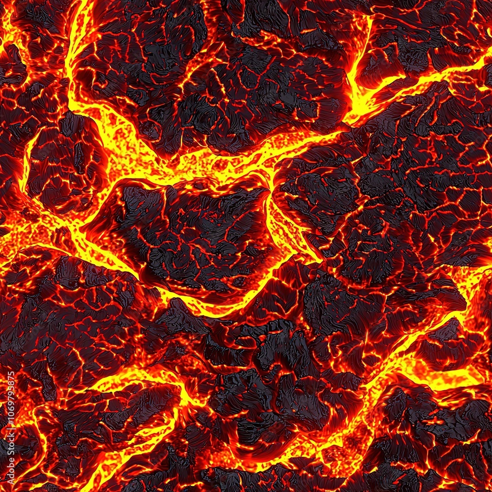 Hot Molten Lava Magma Seamless Pattern Texture Hot Molten Lava Magma Seamless Pattern Texture