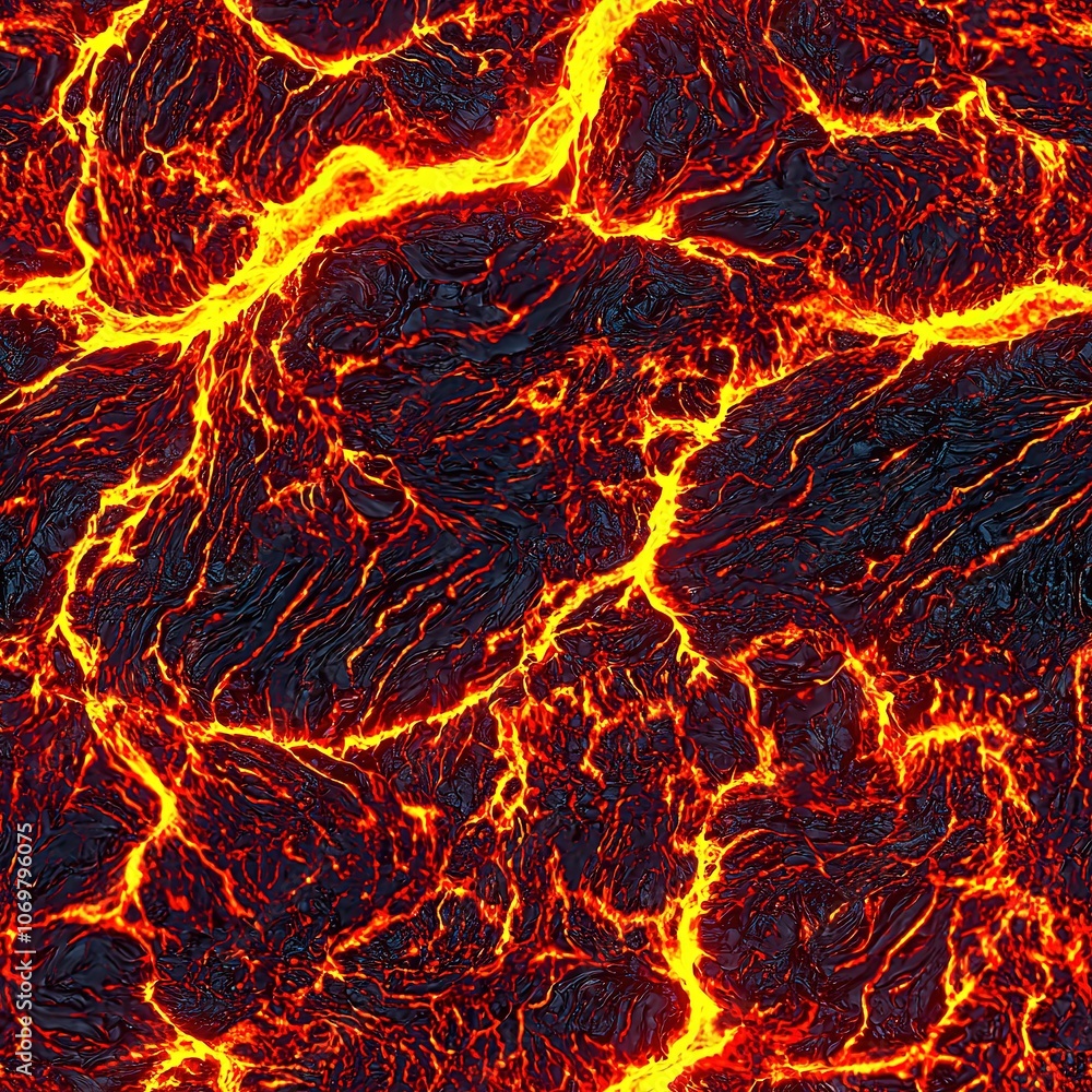 Hot Molten Lava Magma Seamless Pattern Texture Hot Molten Lava Magma Seamless Pattern Texture