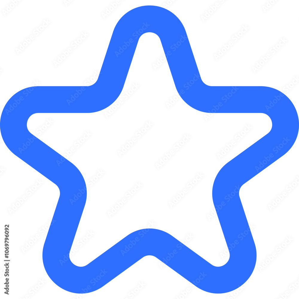 A Simple Blue Star Shape With a Smooth Outline Floating on a White Background, Showcasing Minimalist Design Aesthetics and Modern Graphic Style A Simple Blue Star Shape With a Smooth Outline Floating on a White Background, Showcasing Minimalist Design Aesthetics and Modern Graphic Style