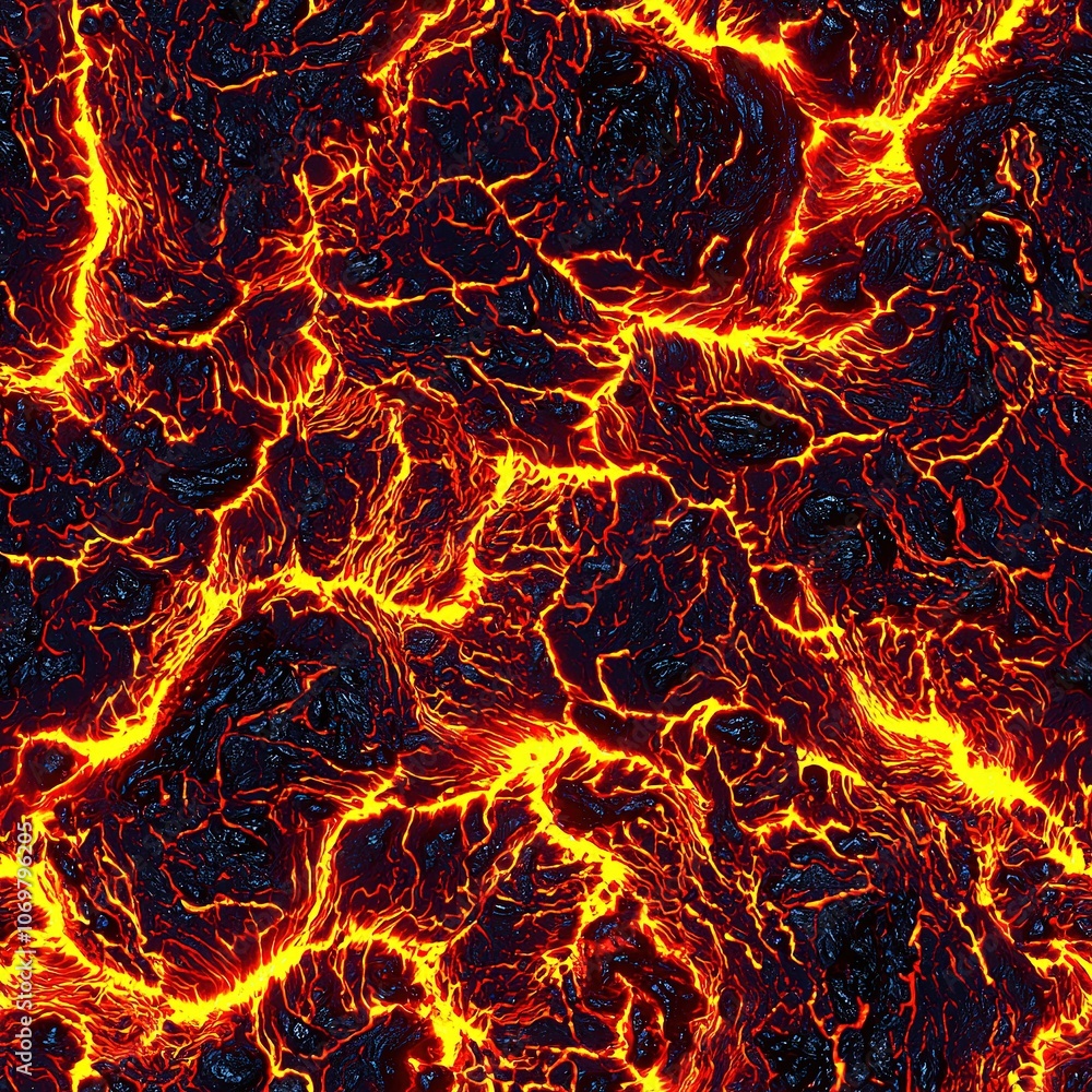 Hot Molten Lava Magma Seamless Pattern Texture Hot Molten Lava Magma Seamless Pattern Texture