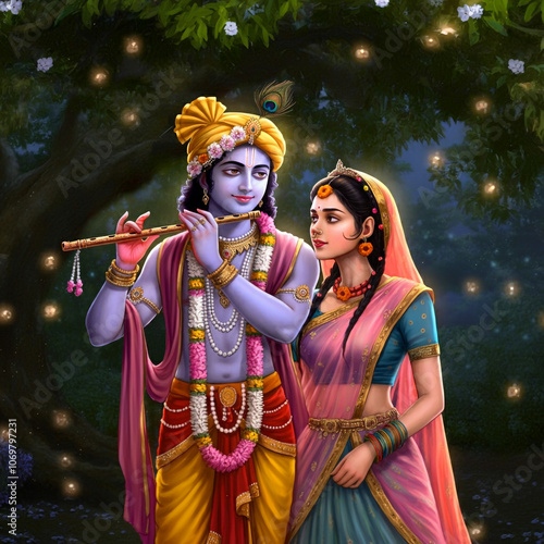 Beautiful portrayal of Radh...