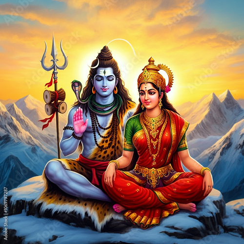 Peaceful portrayal of Shiva...