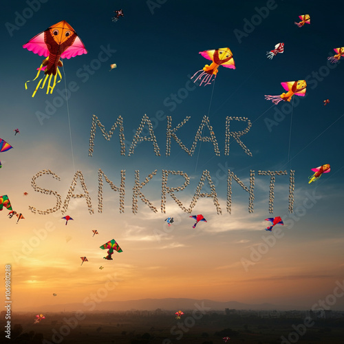 Festive Makar Sankranti des...