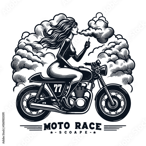 motorcycle on a white background