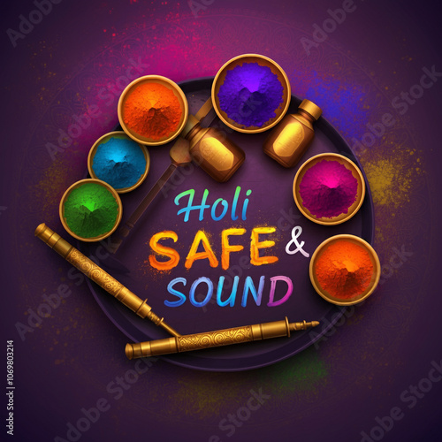 Creative "Holi Safe & Sound...