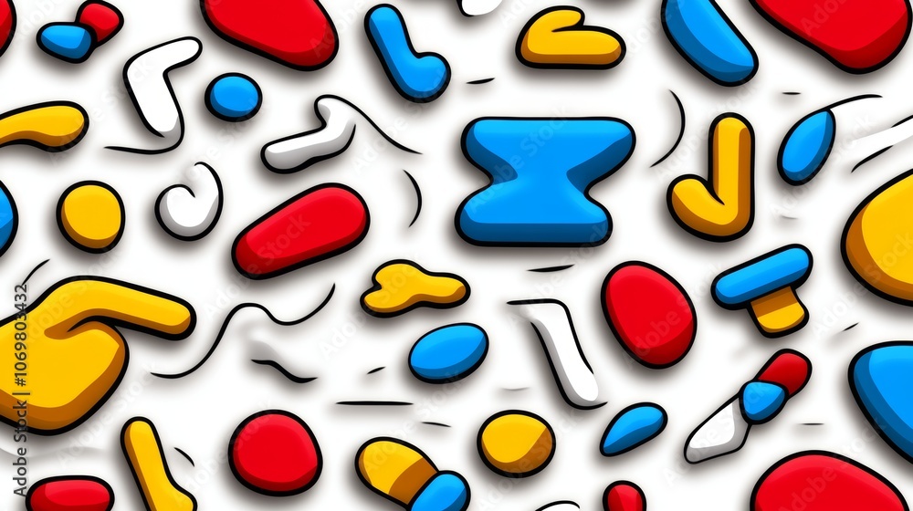 Abstract Colorful Shapes Pattern Fun Playful Bright Background Design Abstract Colorful Shapes Pattern Fun Playful Bright Background Design