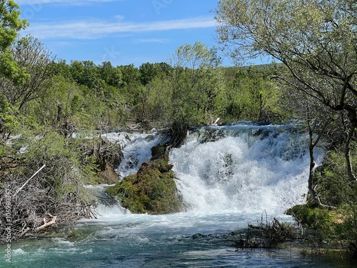 Berberov buk waterfall on the Zrmanja river, Muskovci (Velebit Nature Park, Croatia) - Slap Berberov buk na rijeci Zrmanji, Muškovci (Park prirode Velebit, Hrvatska) photo