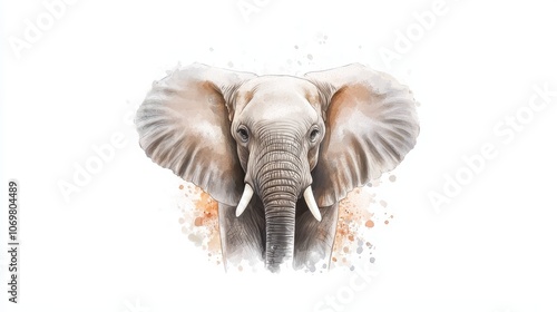 Majestic Elephant Portrait  photo