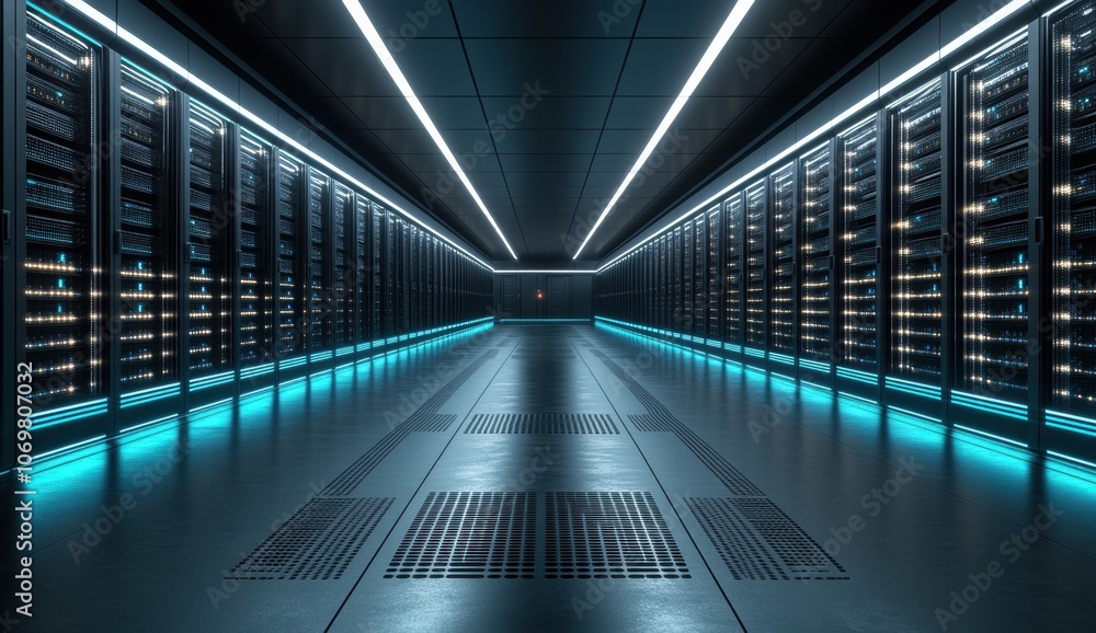 Server Room Corridor. Server Room Corridor.