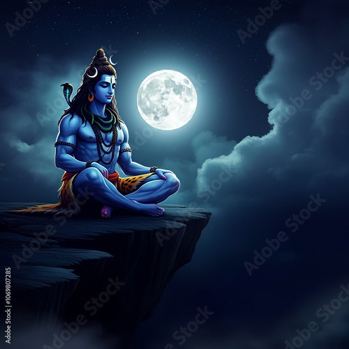 Under the serene moonlight,...