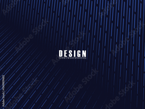 Premium background design with diagonal dark blue stripes pattern. Vector horizontal template for digital lux business banner, contemporary formal invitation, luxury voucher, prestigious gift certific