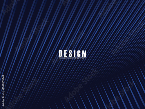 Premium background design with diagonal dark blue stripes pattern. Vector horizontal template for digital lux business banner, contemporary formal invitation, luxury voucher, prestigious gift certific