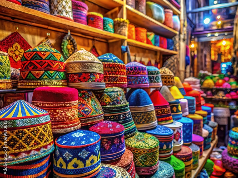 Vibrant Fez Hats Displayed in the Grand Bazaar of Istanbul, Turkey: A Kaleidoscope of Color and Culture Vibrant Fez Hats Displayed in the Grand Bazaar of Istanbul, Turkey: A Kaleidoscope of Color and Culture