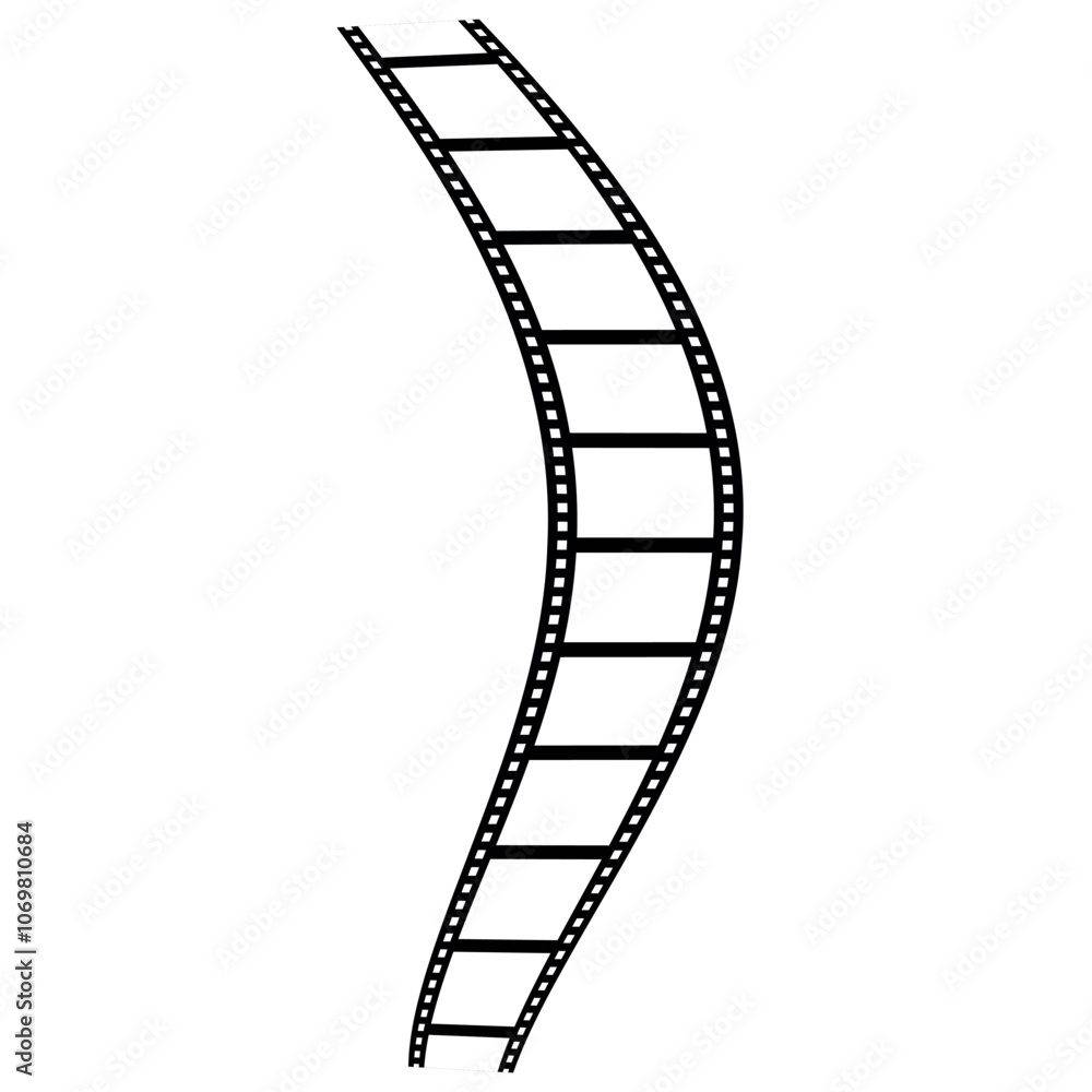 Fototapeta premium film strip isolated on white. film strip on white. Film tape vintage icon isolate. movies film background with flim roll
