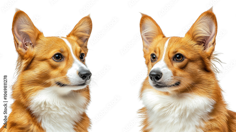 Dog and Cat Portraits on Transparent Background Generative AI Dog and Cat Portraits on Transparent Background Generative AI