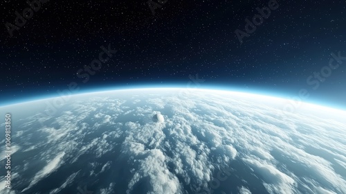 Breathtaking View of Earth from Space with Stunning Cloud Cover