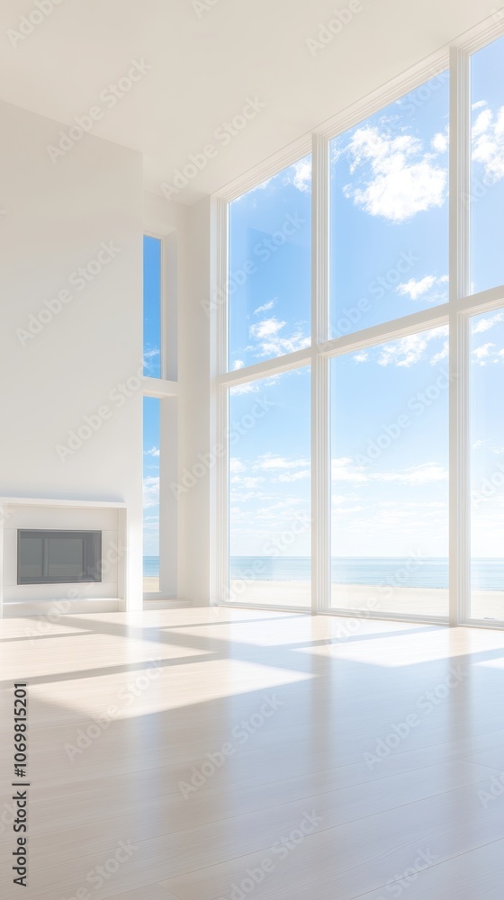 Ocean View Living Room: Sun-drenched luxury living space with expansive floor-to-ceiling windows offering breathtaking ocean views. Ocean View Living Room: Sun-drenched luxury living space with expansive floor-to-ceiling windows offering breathtaking ocean views.