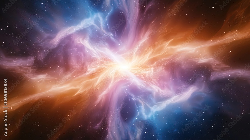 Cosmic Explosion of Colorful Nebulae in Deep Space Imagery Cosmic Explosion of Colorful Nebulae in Deep Space Imagery