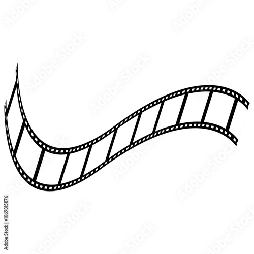 film strip illustration. realistic film or movie reels strips vector image. movies film background with flim roll