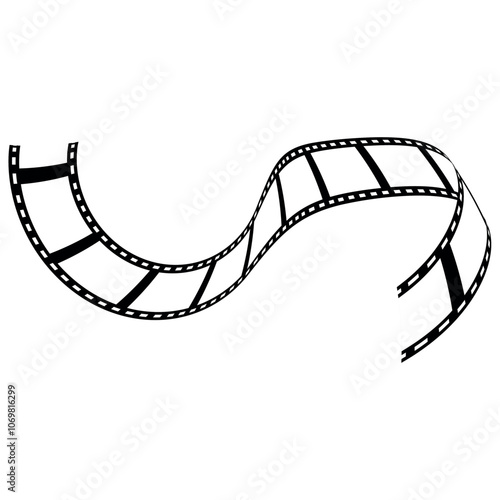 film strip vector illustration. movies film background with flim roll. 3d flim roll. Film strip