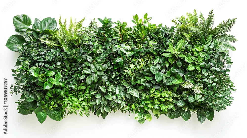 Naklejka premium Indoor Plant Arrangement on White Background