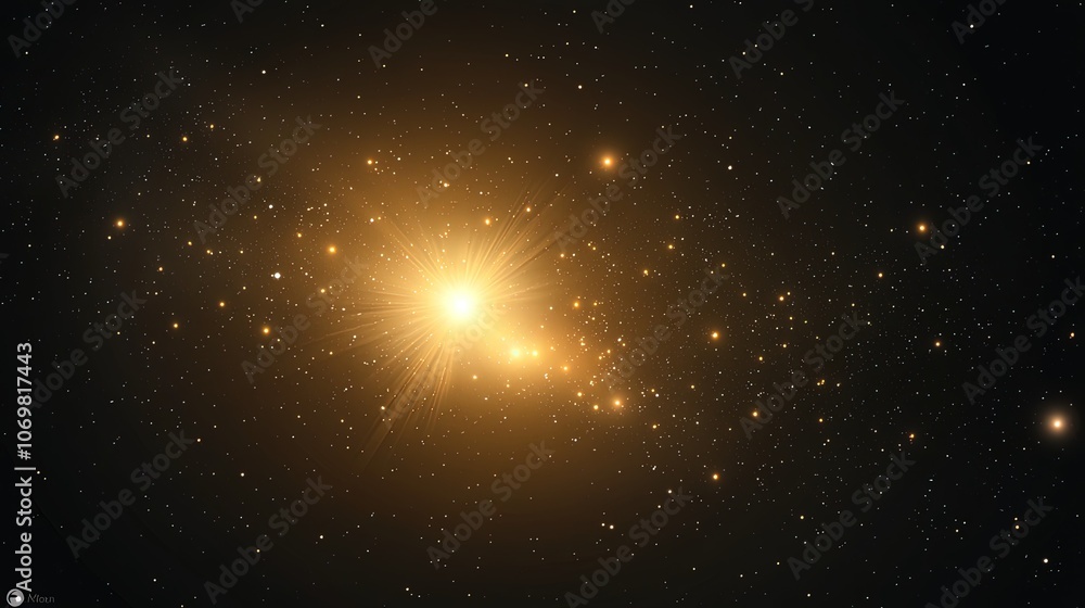 Stunning Cosmic Explosion of Light in a Starry Universe Stunning Cosmic Explosion of Light in a Starry Universe