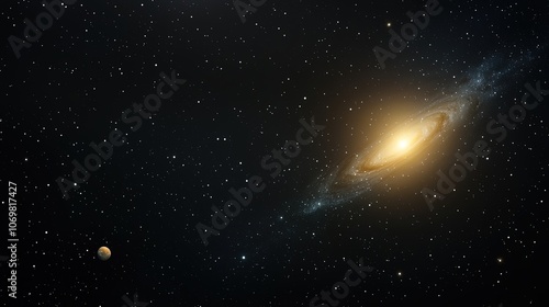 Stunning Spiral Galaxy Illuminating the Vastness of Outer Space