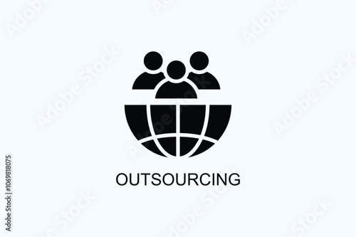 Outsourcing Vector  Or Logo Sign Symbol Illustration