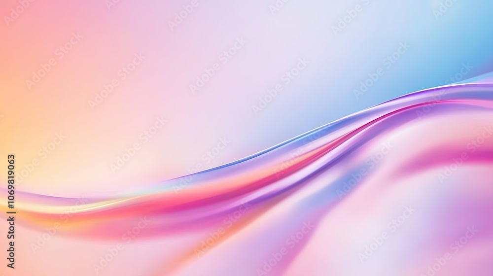 Soft Pastel Waves in a Dreamy Colorful Gradient Background Soft Pastel Waves in a Dreamy Colorful Gradient Background