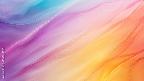 Colorful Abstract Background with Smooth Flowing Textures in Pastel Shades